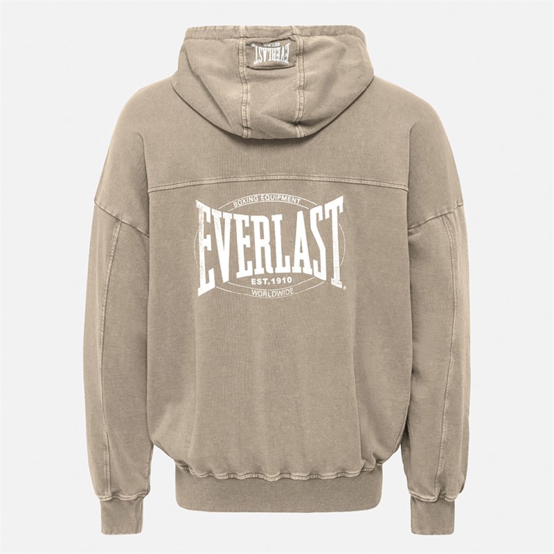 Everlast Gewaschener Oversized Hoodie Fossil