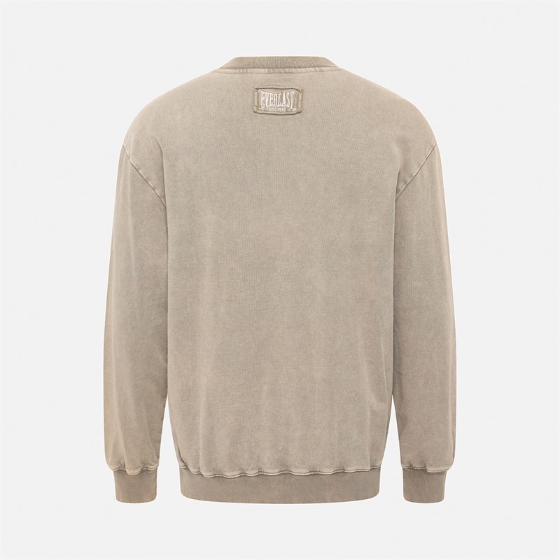 Everlast Washed Logo Crew Sweatshirt Fossil