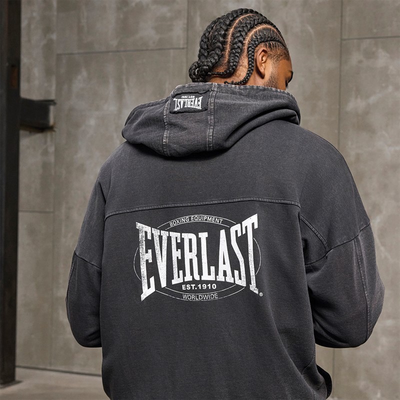 Everlast Gefärbter Oversized Hoodie Black Beauty