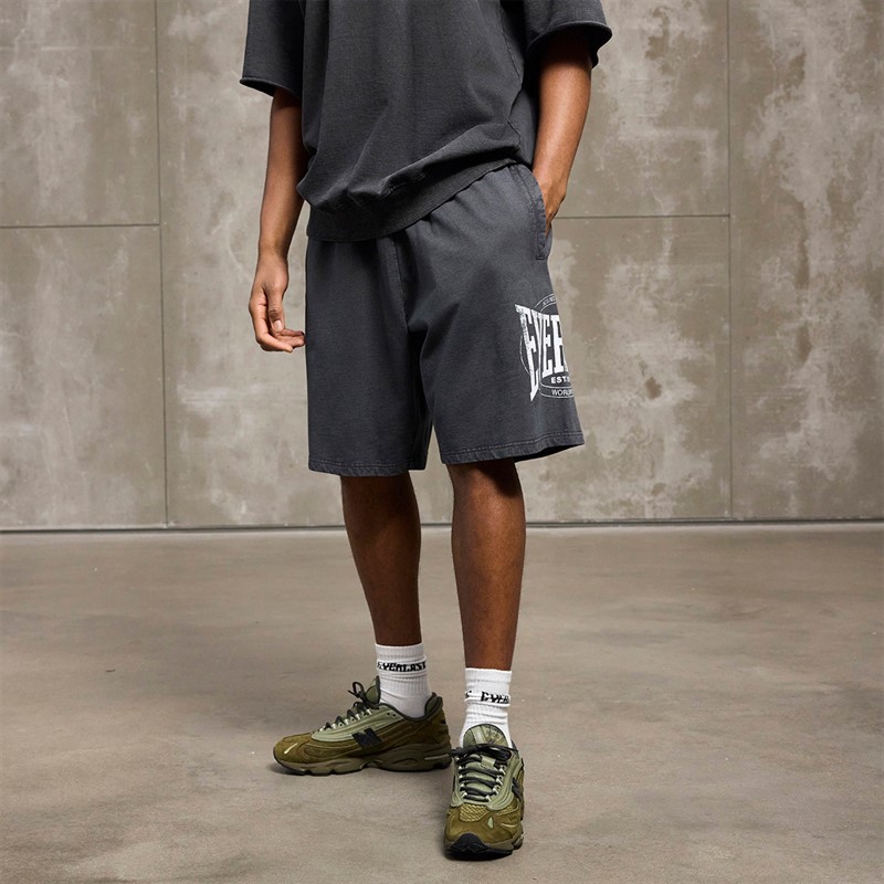 Everlast Herren Washed Sweat Shorts Black Beauty