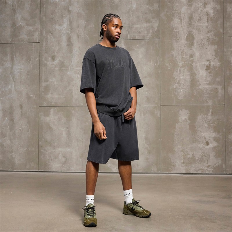 Everlast Herren Washed Sweat Shorts Black Beauty