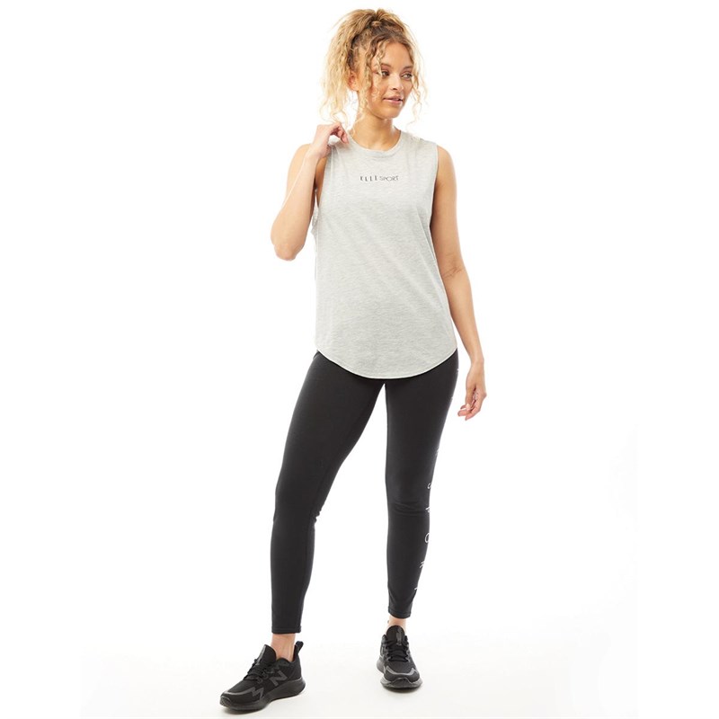 ELLE SPORT Damskie Koszulka bez Rękawów Szary