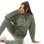 ELLE SPORT Sweats à Capuche Line Big Logo Femme Vert Sauge