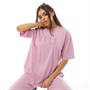 ELLE SPORT Dames Boyfriend Big Logo Singlet Gemeleerd Lila