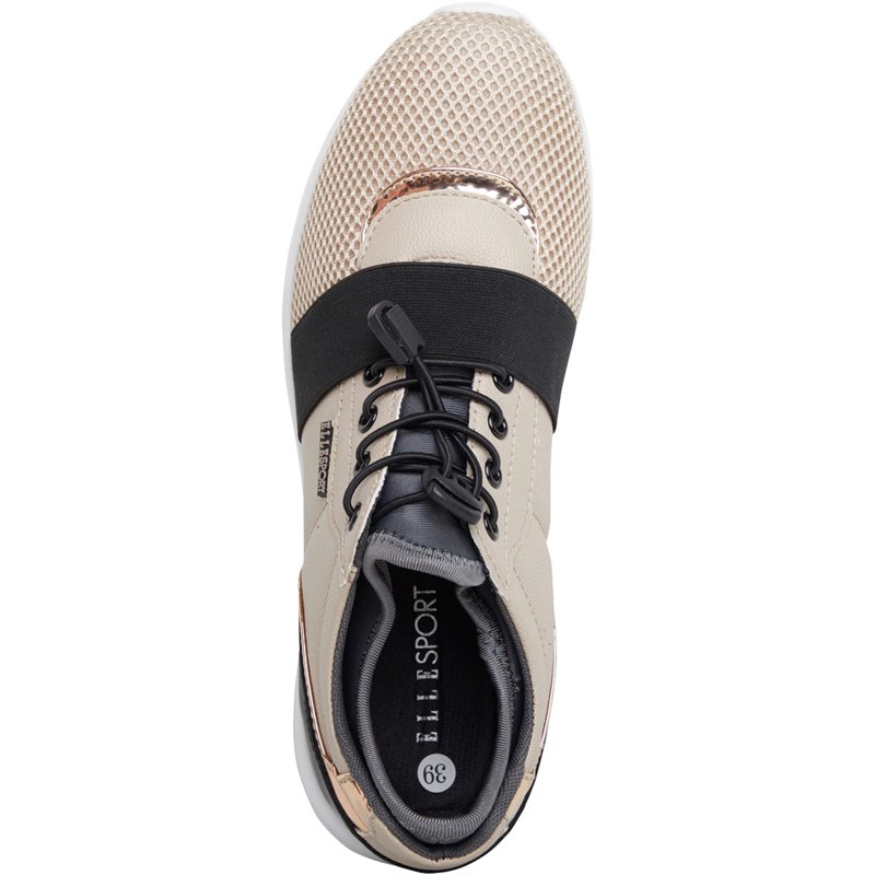 ELLE SPORT Dames Toggle Sneakers Beige