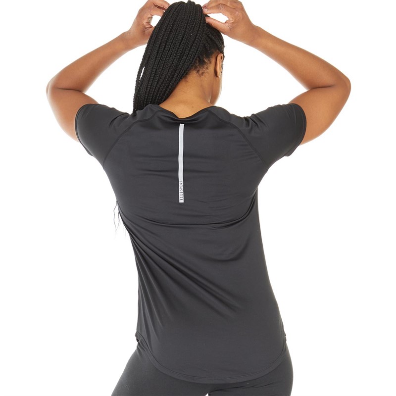 ELLE SPORT Womens Poly Top Black