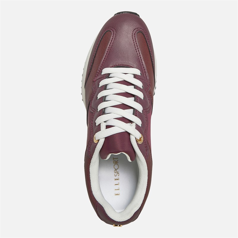 ELLE SPORT Womens Trainers Burgundy/White