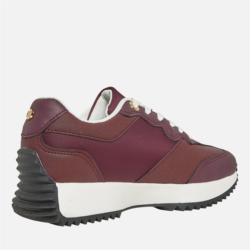 ELLE SPORT Womens Trainers Burgundy/White