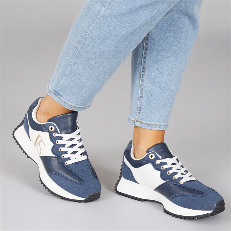 ELLE SPORT Womens Trainers Navy/White