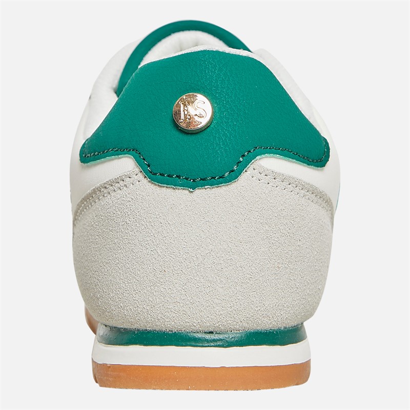 ELLE SPORT Womens Trainers Ecru/Green/White