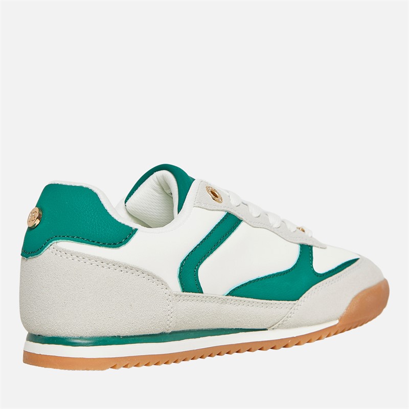 ELLE SPORT Womens Trainers Ecru/Green/White