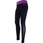 ELLE SPORT Womens Womes Side Block Mesh Panel Tights Blue/Purple