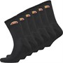 Ellesse Tamuna Six Pack Crew Socks Black