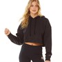 Ellesse Womens Syup Cropped Hoodie Washed Black