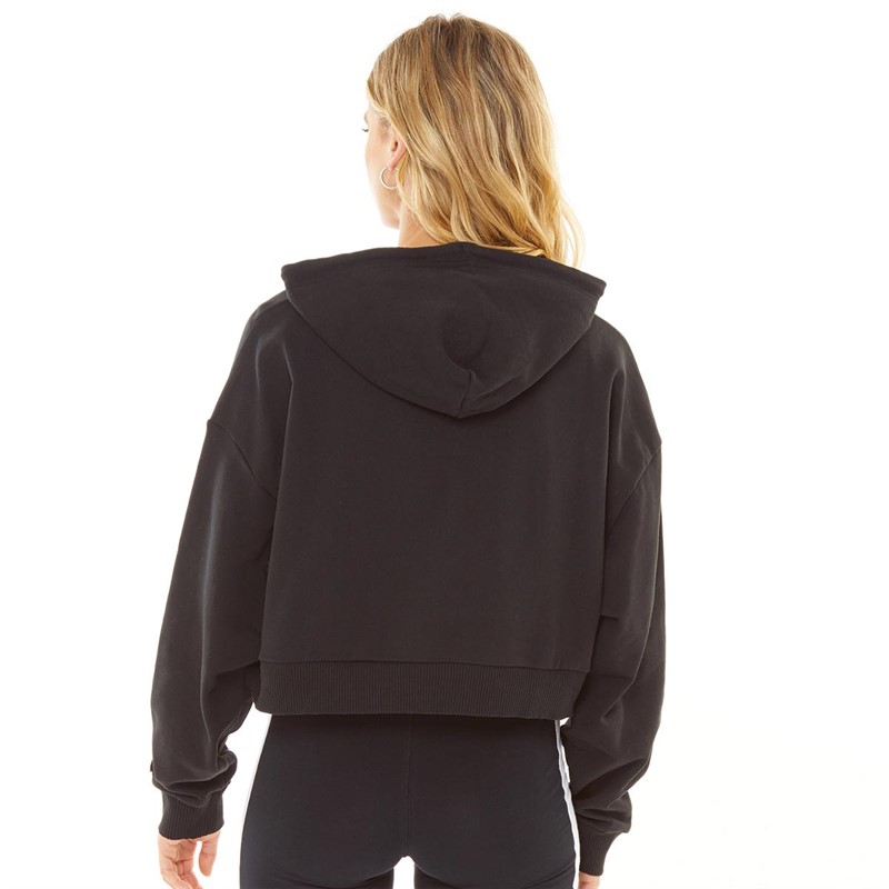 Ellesse Womens Syup Cropped Hoodie Washed Black
