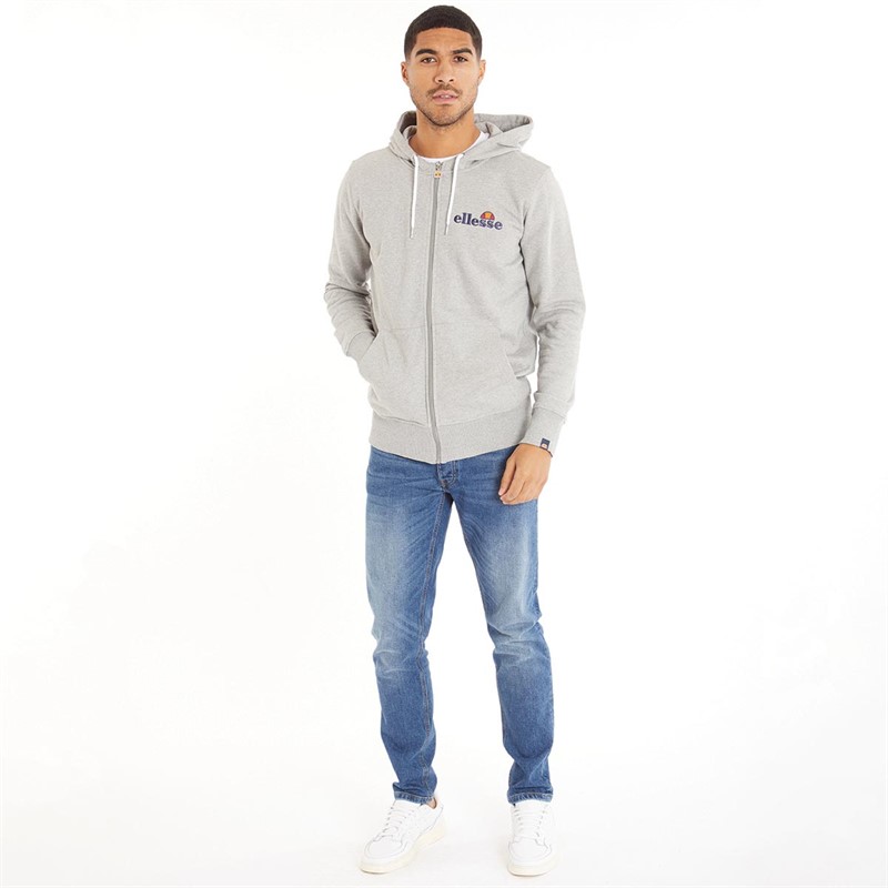 Buy Ellesse Mens Briero Full Zip Hoodie Grey Marl