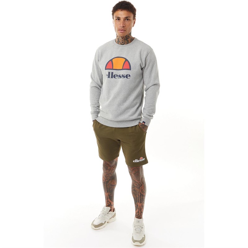 Ellesse Mens Perc Sweatshirt Grey Marl