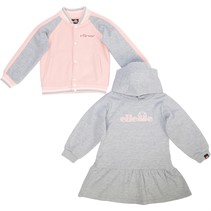 Ellesse Girls Sweatshirt And Dress Set Grey/Pink