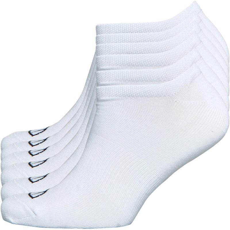 Buy Ellesse Mens Six Pack Logo No Show Socks White