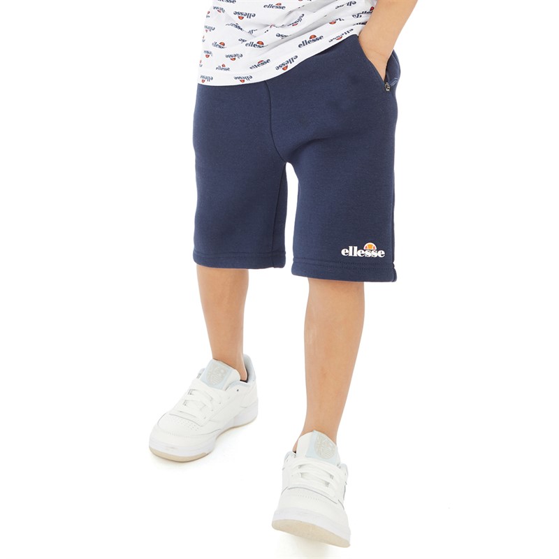 Ellesse Boys Trago Logo Two Pack T-Shirts And Shorts Set Navy/White