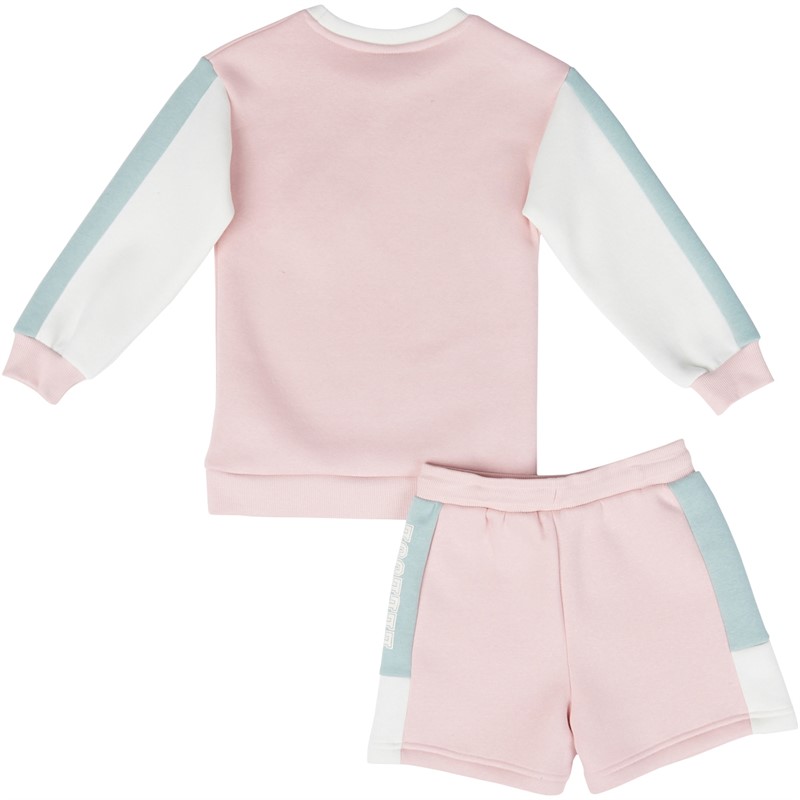 Ellesse Ensemble Sweat-Shirt et Short Alessia Fille Rose/Menthe/Crème