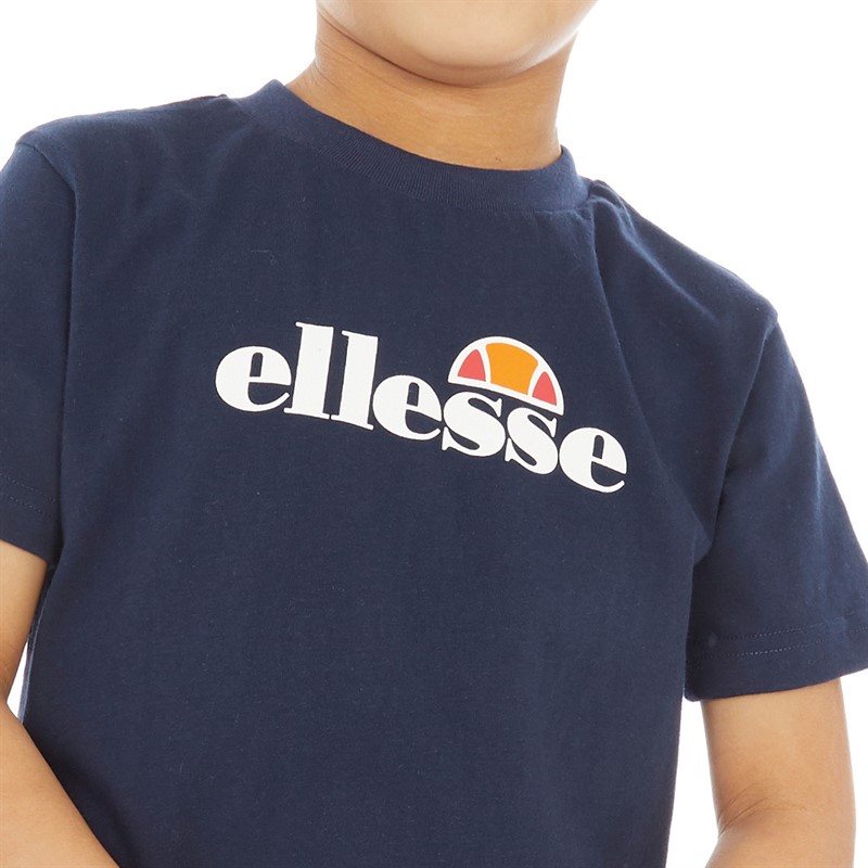 Ellesse Boys Vito Three Pack Logo T-Shirts And Shorts Set Navy/White