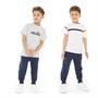 Ellesse Drejepakke med Logo T-Shirts og Joggingbukser til Drenge Carlo - Grå/Blå/Hvid