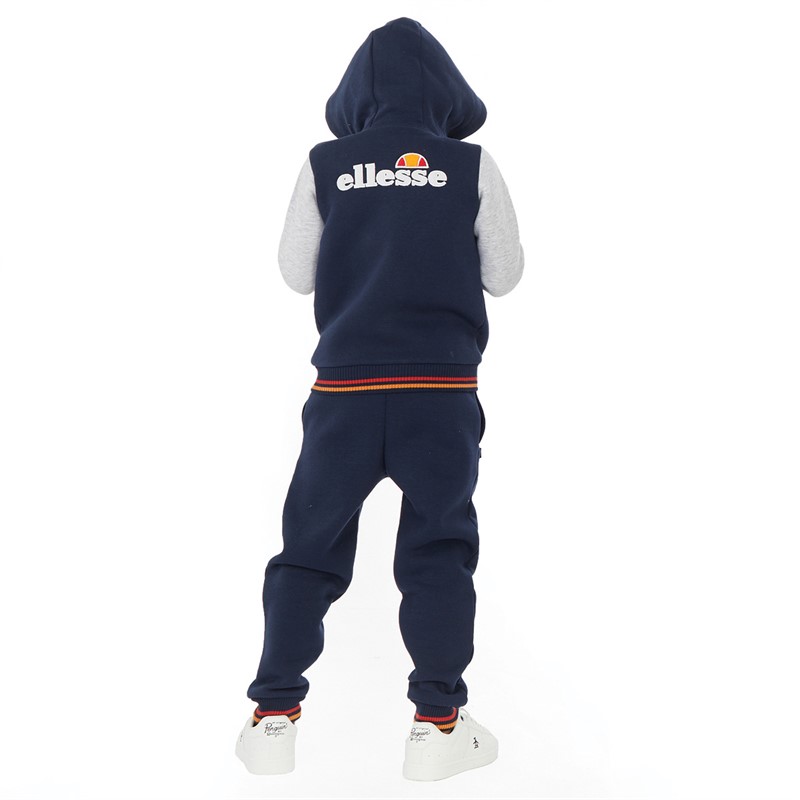 Buy Ellesse Boys Renato Logo Hooded Jacket And Joggers Set Navy Grey