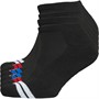 Ellesse Mens Six Pack Stripe No Show Socks Black