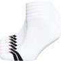 Ellesse Mens Six Pack Stripe No Show Socks White