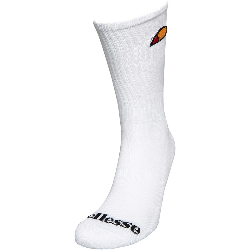 Ellesse Three Pack Crew Socks White