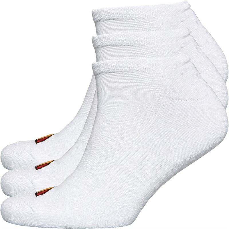 Ellesse Three Pack No Show Socks White