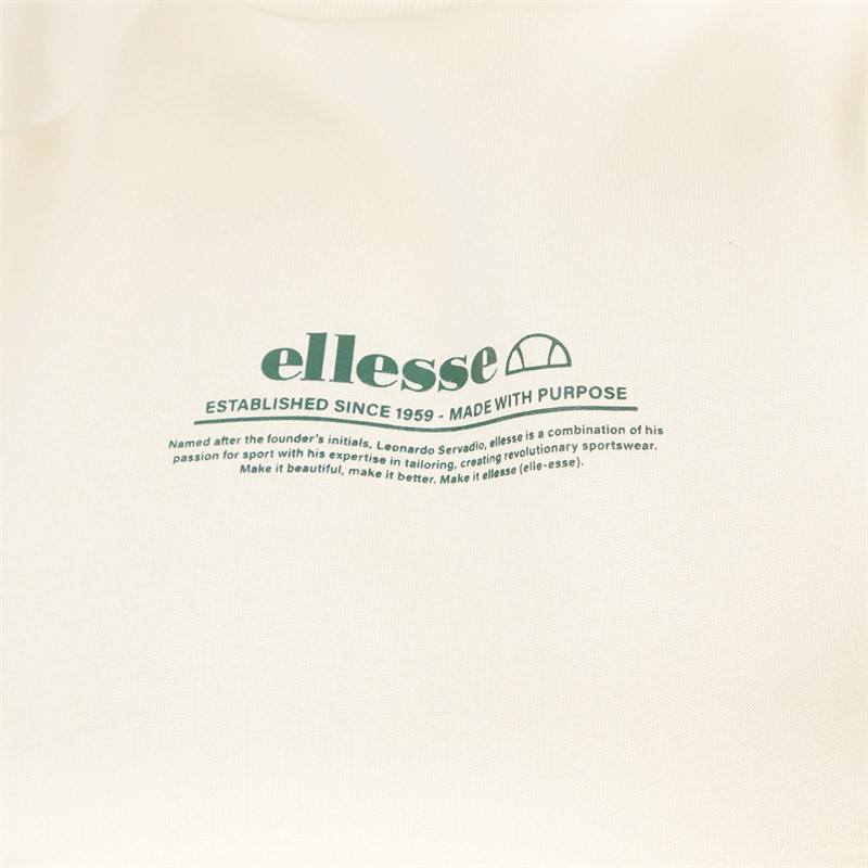 Ellesse Mens Favaretto Sweatshirt Off White