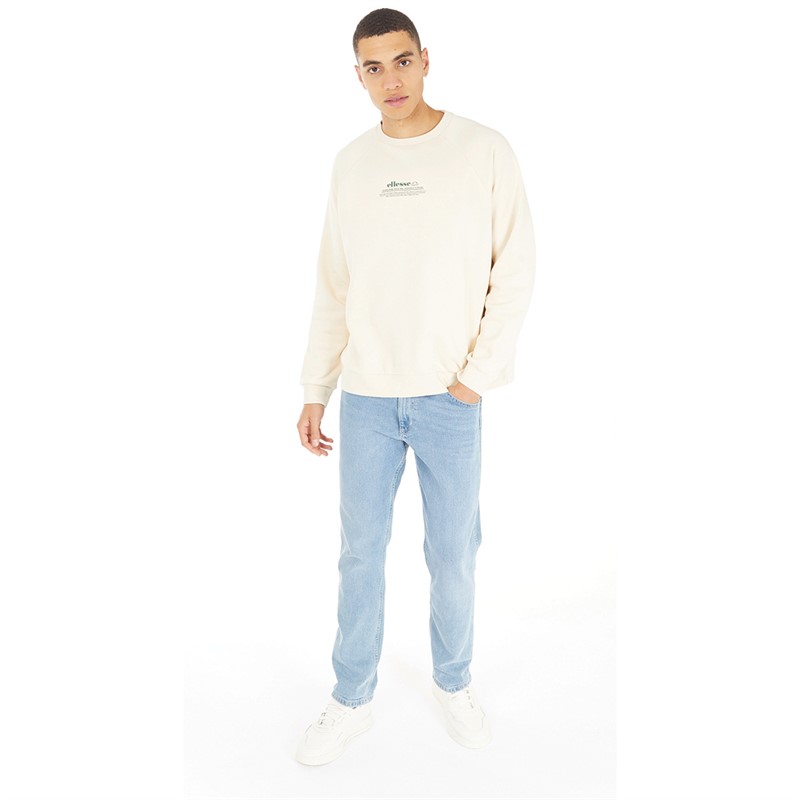 Ellesse Mens Favaretto Sweatshirt Off White