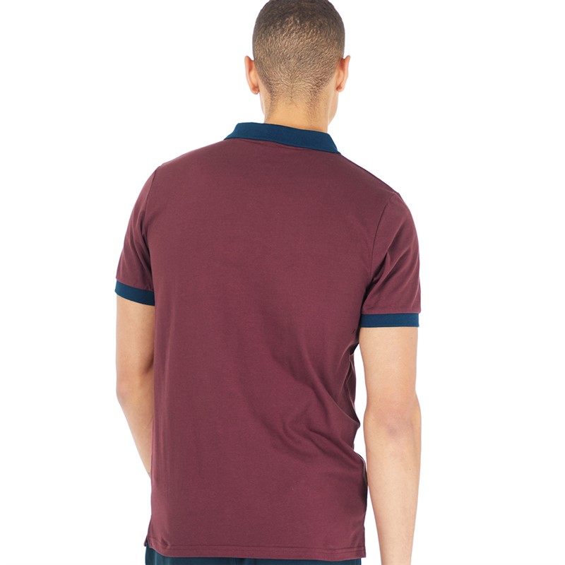 Ellesse Mens Lessepsia Polo Burgundy