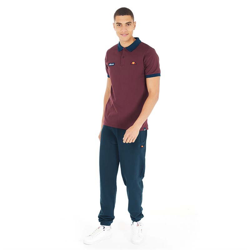 Ellesse Mens Lessepsia Polo Burgundy