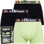 Ellesse Mens Arina Three Pack Trunks Black/Yellow
