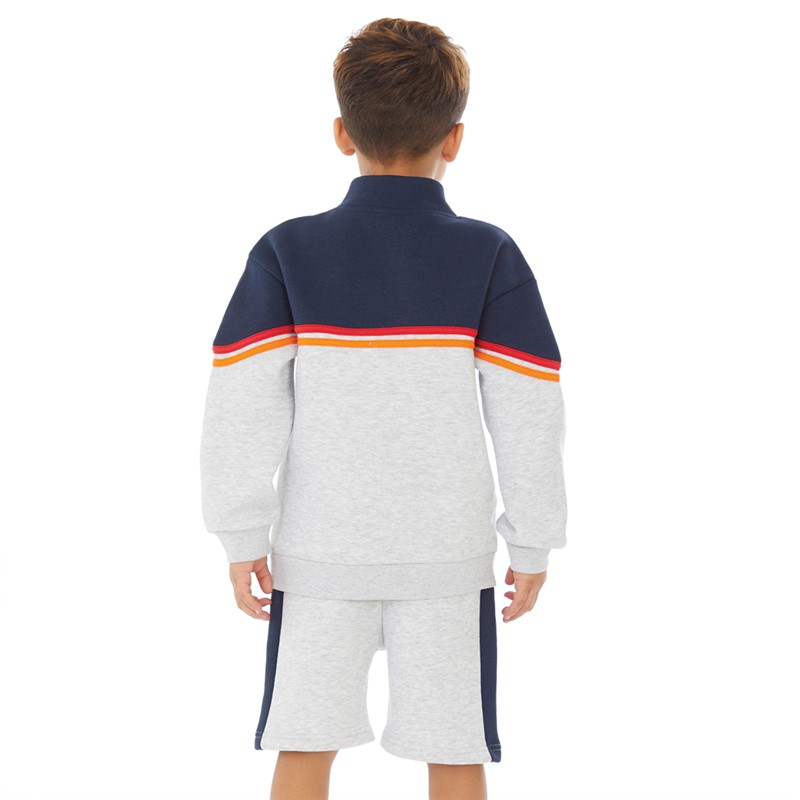 Ellesse Drengenes Sweatshirt Og Shorts Sæt Grå/Blå