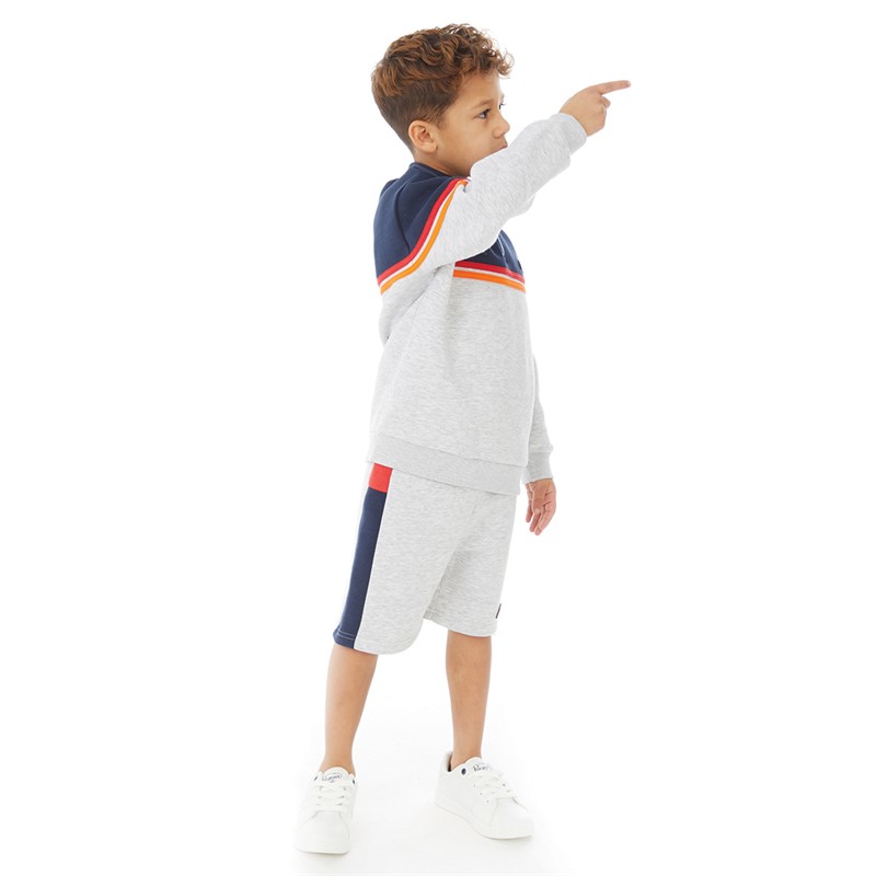 Ellesse Drengenes Sweatshirt Og Shorts Sæt Grå/Blå