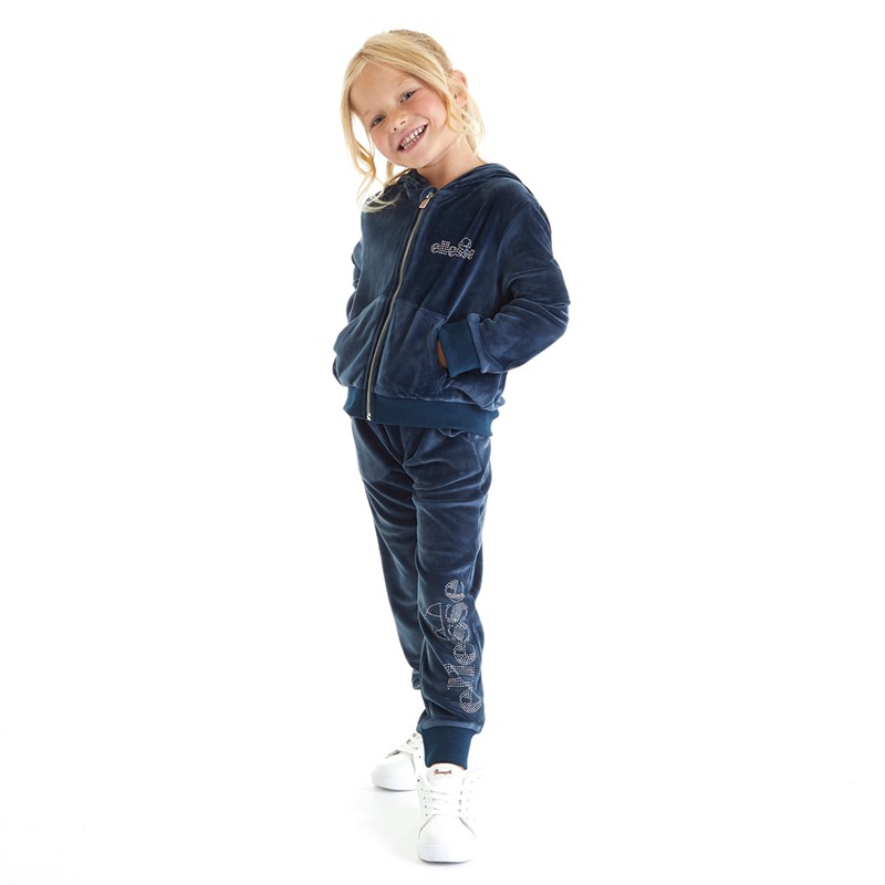 Buy Ellesse Girls Velour Hoodie And Joggers Set Navy