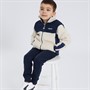 Ellesse Boys Abramo Borg Jacket And Joggers Set Navy/Beige