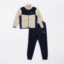 Ellesse Boys Abramo Borg Jacket And Joggers Set Navy/Beige