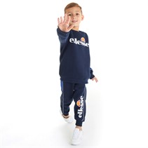 Ellesse Boys Tanner Sweatshirt And Joggers Set Navy