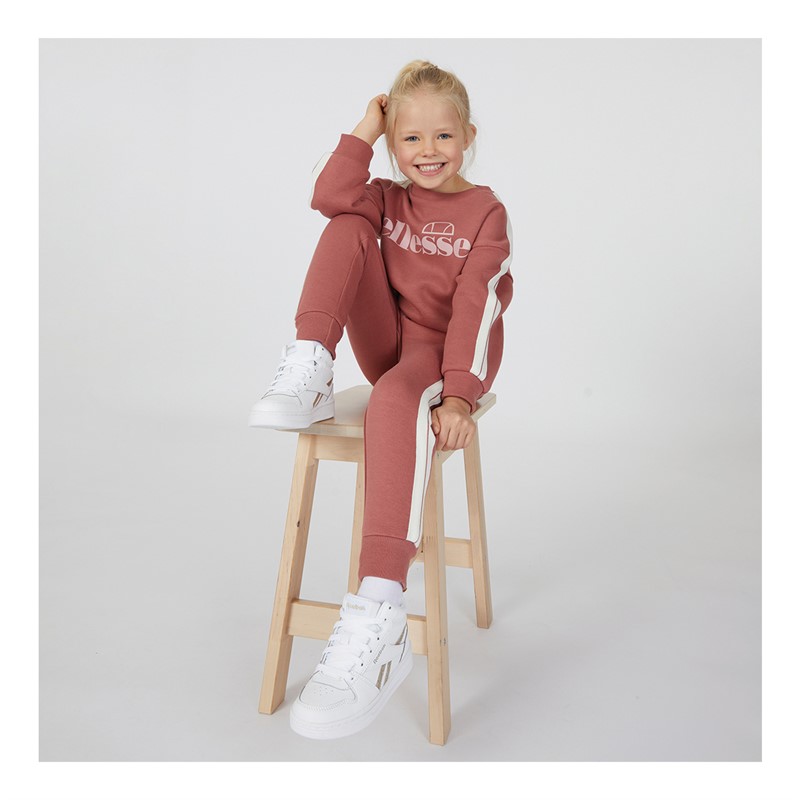 Ellesse Girls Lara Sweatshirt And Joggers Set Dusky Pink