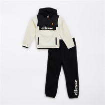 Ellesse Boys Liunit Polar Fleece Jacket And Joggers Set Black/White