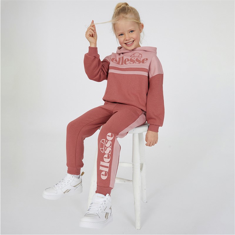 Ellesse Girls Bria Hoodie And Joggers Set Dusky Pink