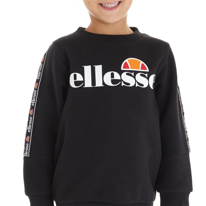 Ellesse Boys Bosco Sweatshirt And Joggers Set Black/White