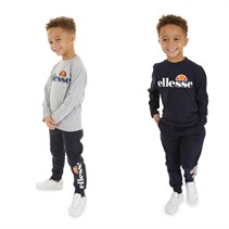 Ellesse Boys Romeo Two Pack T-Shirts And Joggers Set Navy/Grey