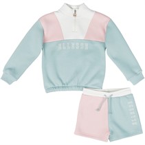 Ellesse Ensemble Fille col cheminée et short rose/Bleu