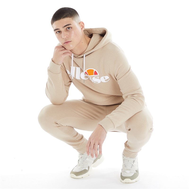 Ellesse Mens Nerano Hoodie Brown